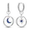 Silver Blue Zirconium Butterfly Earrings Colored Hoop Earrings Women Female Party Earring Jewelry - Image 8