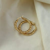 Stainless Steel Plated with Gold Plated Twist Hoop Earrings for Women, Simple Ear Ring Jewelry - Image 4