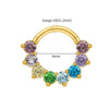 Titanium CZ Cartilage Hoop Earring 16G Septum Hoop Nose Ring Tragus Helix Daith Hinged Clicker Piercing - Image 8
