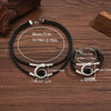 2pcs Set Boho Geometry Spiral Acrylic Imitation Gemstone Double-layer Black Leather Rope Necklace Bracelet for Women Jewelry Set - Image 6
