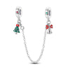 Silver Charm Christmas Santa Claus Reindeer Snowman Winter Bead Pendant Fit Bracelet Bangle Jewelry - Image 30