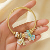 Multi Element Stainless Steel Circle Panjiadora Beaded Love Bracelet Suitable for Women's Dating, Daily Holiday Gifts - Image 2
