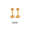 2PC Stainless Steel Flat Studs Lip Stud Earrings for Women Men Jewelry Ear Cuffs Flat Piercing Earring for Teens 16G - Image 22