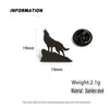 Fun Hillside Lone Wolf Gold Plated Badge, Silver Collar Brooch, Black Lapel Pin, Men's Suit Accessories Set, Father's Gift - Image 6