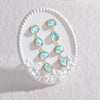 316L Stainless Steel Blue Stone Drop Dangle Earrings for Women Pvd Plated Jewelry - Image 3