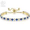 Noble Silver Bracelet Chain Color Crystal Hand Jewelry For Women Charm Wedding Gift Party 18cm - Image 22