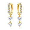 Silver Zircon Heart-shaped Earrings Gold Hoop Earrings for Women Piercing Jewelry Gift - Image 27