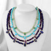Stone 4mm Round Beads Necklace Water Drop Charm Necklaces For Women Aquamarine Amethysts Labradorite Necklace Jewelry - Image 5