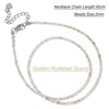 2mm Stone Bead Choker Necklace 40cm - Image 18
