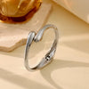 Open Bangle Bracelet with Sculptural Waterdrop Details - Image 5