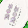 Kuguys 4 Colors Lunar Phase Moon Earrings for Women Acrylic Long Classic Jewelry Accessories - Image 5