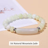JD Stone Tiger Eye Amethyst Rectangle Bar Charm Bracelet Women Men Stone Powder Crystal Rough Chakra Jewelry - Image 26