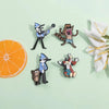 Cartoon Anime Birdmen and Brown Raccoon Enamel Pins Funny TV Series Brooch Lapel Badge Decorative Jewelry Gift For Kids Friends - Image 3