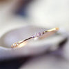Chic Women's Finger Rings Minimalist Thin Band with Shiny CZ Stone Delicate Accessory for Female Simple Versatile Jewelry - Image 1