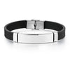 Braided Leather and Stainless Steel Bracelet with 21 cm Length - Image 19
