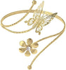 Upper Arm Bracelet Band Cuff Bangle Coil Bracelet Butterfly Flower Gold Armband Adjustable Boho Coil Swirl Armlet ArmBand - Image 4