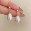 Vintage Elegance Multi-Style Clip-on Earrings for Non-Pierced Ears Women Retro Pearl Resin Tiger's Eye Stone Clip-ons Earrings - Image 9