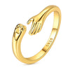 Gold Snake Adjustable Ring Silver Golden Letter A Free Heart Star Moon Open Rings For Women Jewelry Gift - Image 22
