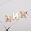 10-26PCS Alphabet Charms With Plastic Pearl Alloy Gold Color English Letter Pendant Necklace Bracelet Jewelry Accessory - Image 17