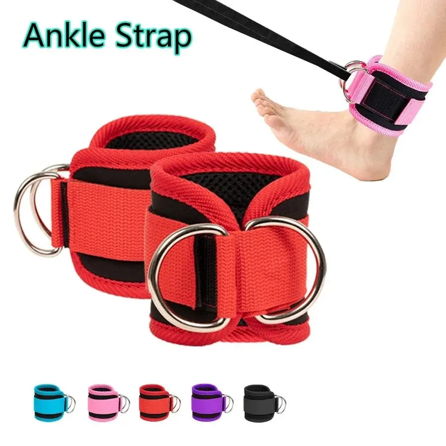 Fitness Ankle Straps Adjustable D-Ring Support Cuffs Gym Leg Strength Workouts Pulley With Buckle Sports Guard Safety Abductors - Image 1