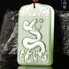 carved jade pendant 12 zodiac signs Mouse ox tiger rabbit dragon snake horse sheep monkey chicken dog pig - Image 6