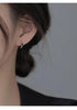 Silver Black Heart hoop Earrings Temperament Simple Inlaid for Women Wedding Jewelry Accessories - Image 13