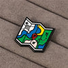 Enamel Pin Badge On Backpack World Traveler Airplane Brooch Gold-color Metal Brooches Pin Aircraft Jewelry Cartoon Google Maps - Image 5