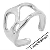 5pcs Minimalist Long Style Oval Stainless Steel Geometric Ring Leaves Square Chunky Hollow No Fade Rings For Women Men Jewelry - Image 22