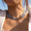 Exaggerated Cuban Chain Necklace for Women Punk Metal Style Irregular Chain Neckchain Choker Jewelry Hip Rock - Image 1