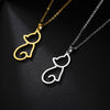 Kitten Cat Pendant Necklace For Women Stainless Steel Cold Color Lovely Cats Animal Neck Chain Jewelry Gift - Image 4