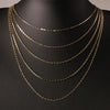 40-75cm Gold Color Charm 2mm Flat Chain Necklaces For Women Men Party Wedding Jewelry - Image 6