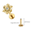 Titanium 16G Snowflake Flower Conch Helix Tragus Cartilage Stud Earring Monroe Labret Lip Piercing - Image 7