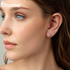 Silver Two Tones Cross Hoop Earrings for Women, Sleek Polished Piercing Huggie Earrings for Women Girl Gift - Image 3