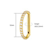 Titanium D Shape Nose Clicker with Full CZ 16G Hinged Segment Hoop Conch Helix Ear Piercing Body Jewelry - Image 9