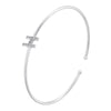 gold plated micro-set zirconia 26 letters A-Z simple unisex bracelet lucky letters bracelet silvery - Image 28