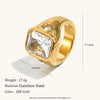 La. Muses Shiny Round Zircon Irregular Stainless Steel Women's Ring Pvd Gold Plated Jewelry Accessories - Image 12