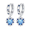 Silver Color Earrings Blue Zircon Stars Moon Irregularity Earrings For Woman Birthday Jewelry Gifts - Image 26