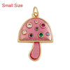 Rainbow Sun Happy Face Round Lemon Mushroom Charm Pendant, Gold Plated Zircon Necklace Bracelet Handmade Jewelry - Image 35
