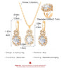 3Pcs Silver Oval Cut Cubic Zirconia Necklace Earrings Rings Set Banquet Daily Date Jewelry Set Gift for Women Girls Her - Image 6