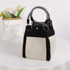 Geometric Mini Tote Bag Women Black Ivory Graphic Handbag Ring Handle Compact Daily Purse for Korean Style Outfits - Image 13
