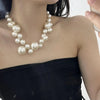 French Vintage Bohemian Big Beads Pearl Choker Necklace For Women Girls Bride Clavicle Chain Necklace Jewelry - Image 3