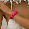 Colorful Big Bead Bracelets for Women Personality Punk Resin Holiday Jewelry Accessories Gift - Image 5