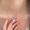 Silver Zircon Pendants Necklaces For Girl CZ Jewelry Gift Female Wedding Gift - Image 5
