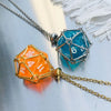 Interchangeable Stainless Steel Stone Holder Cage Necklace Dice Pendant Necklace Crystal Net Metal Necklace Jewelry Gift - Image 3