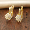 Zakol Rose Gold Color Flower Hoop Earrings for Women CZ Crystal Zircon Earring - Image 6