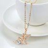 Angel Pendant Necklaces For Women Rose Gold Color With Shiny Zircon Pendant Daily Jewelry - Image 3