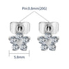 Titanium 20G Tiny Flower CZ Stud Earrings Minimalist Wedding Cartilage Earrings Jewelry Gift for Women - Image 4