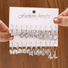 24pairs Set Faux Pearl Decor Twist Design Hoop Earrings For Women For Daily Life Heart - Image 6