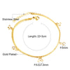 Double Layer Coin Disc Pendant Anklets Golden Color Stainless Steel Anti-allergic Rope Chain Leg Foot Bracelet Jewelry - Image 21