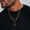 Jesus Cross Gold Plated Stainless Steel Pendant Necklace For Men Unisex Religious Jewelry Accessories - Image 4